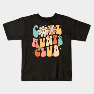 Cool Aunt Club Groovy Retro Funny Aunt Club Aunties Kids T-Shirt